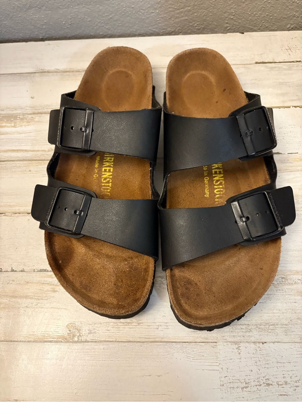 Birkenstock Black Arizona Two-Strap Sandals